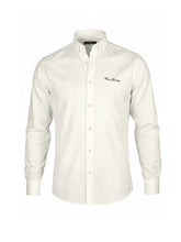 Egyszínű hosszúujjú legombolható galléros férfi micro oxford pamut ing