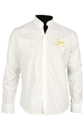 Egyszínű hosszúujjú legombolható galléros férfi pamut ing