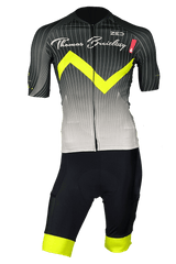 Limitált, sorszámozott kerékpáros pro mez és kantáros cargo nadrág szettben - fekete