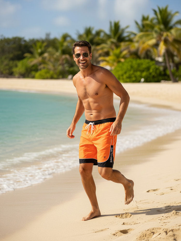 Men's swimming shorts bermuda - orange