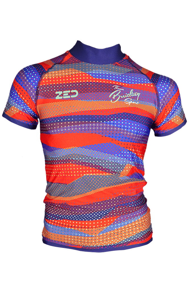 Breitling Sport Sup férfi rövid ujjú színes mintás felső - kék