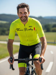 Limitált, sorszámozott kerékpáros pro mez és kantáros cargo nadrág szettben - citromsárga