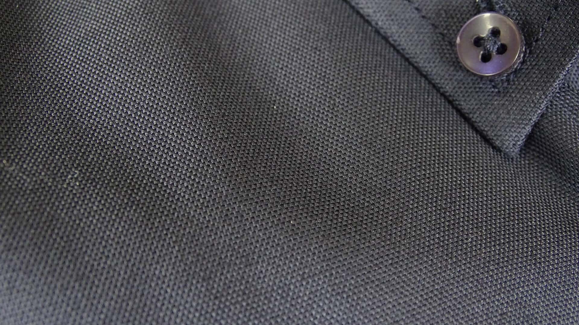 Egyszínű hosszúujjú legombolható galléros férfi oxford pamut ing - fekete